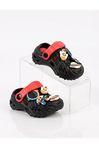MiniKids Αφρώδεις παντόφλες αστροναύτη μαύρο-κόκκινο