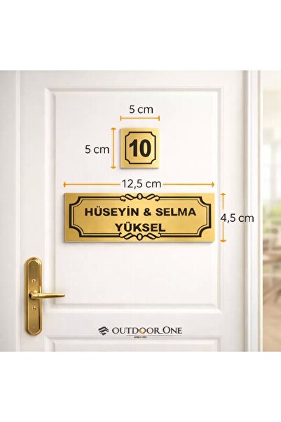 Outdoor One Kişiye Özel Kapı İsimliği Klasik Ev Dış Kapı İsimliği Çelik Kapı ...
