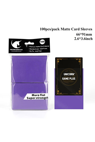 Choice11 Purple 100PCS 66x91mm Matte Standard Size Card Sleeves TCG Trading C...