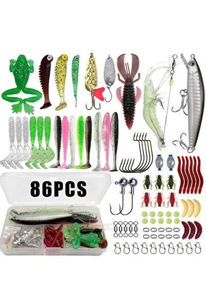 Choice مجموعة طُعم صيد DD-86A-J8021 تحتوي على 86/88/136/149/366 قطعة لصيد سمك...