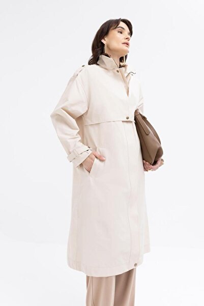 ALLDAY B87029A0 Γυναικεία καμπαρντίνα με τσέπες και αντιανεμική προστασία