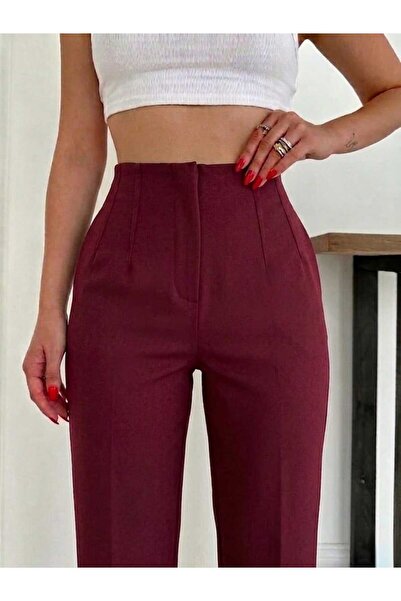 LİNDALİNA TEKSTİL Pantaloni din material textil pentru femei, slim fit ZR, cu...