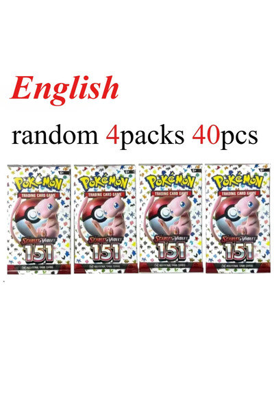 Choice19 4packs 151 40 Pcs Pokemon Card Prismatic 151 Evolutions English Boos...