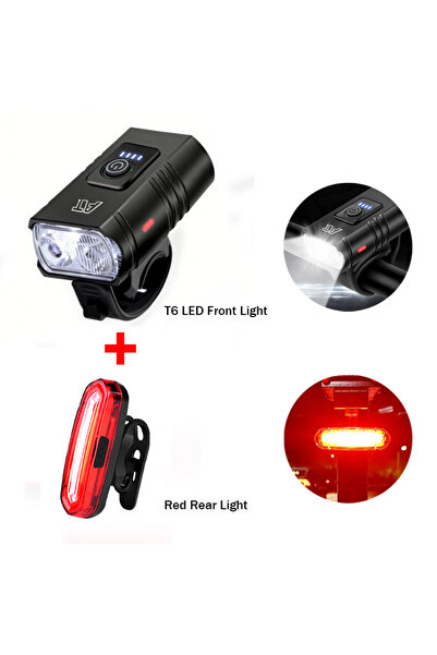 Choice1 BK02-Set3 LED Bicycle Front Light Type-C Rechargeable Bicycle Headlig...