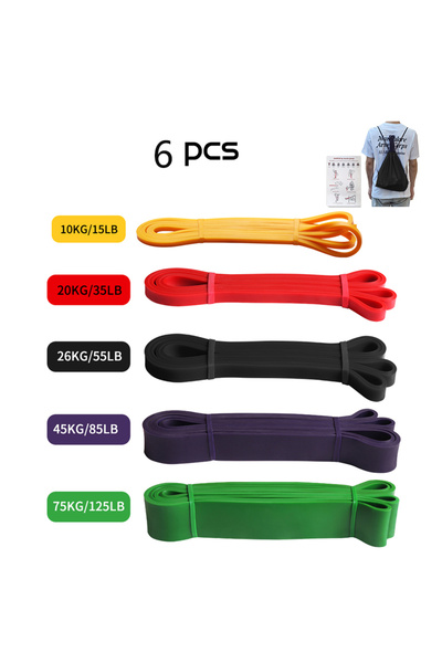 Choice8 حزام مقاومة مرن من اللاتكس للتمارين الرياضية والبيلاتس من هوانغ هونغ ...