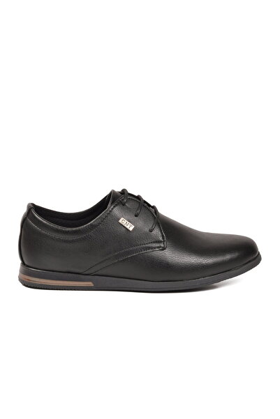 Aspor Black Lace-Up Men's Casual Shoes