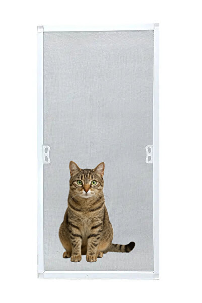 Pratik Sineklik Dünyası KEDİ Tüllü SABİT SÖKTAK Sineklik BEYAZ (EN= 0-70 CM. ...
