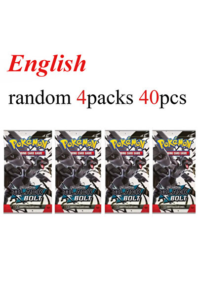 Choice1 4packs BLACK 40 Pcs Pokemon Card Prismatic 151 Evolutions English Boo...