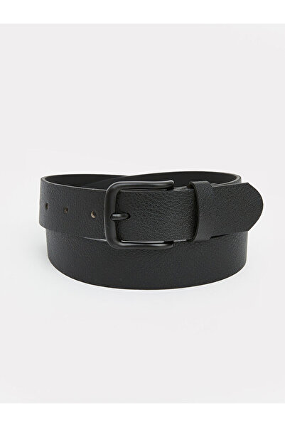 LC Waikiki Black Leather Look Men's Belt