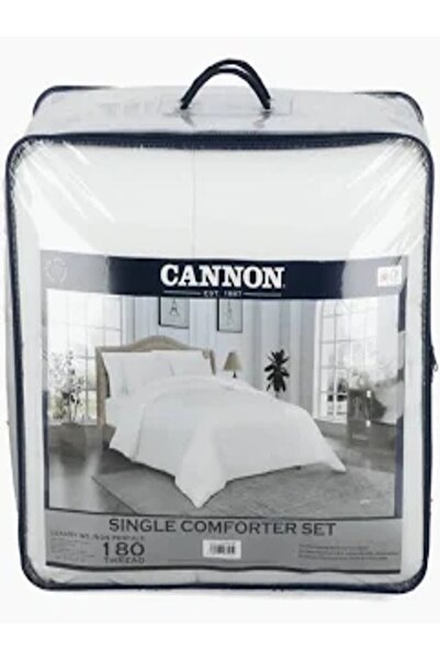 Cannon 3-Piece Double Duvet Set in Plain Percale Fabric Dx