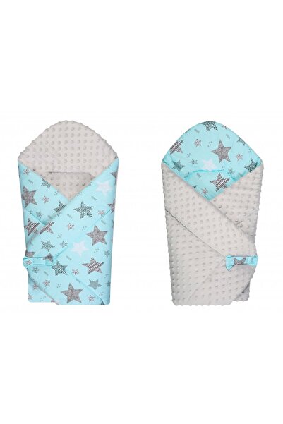 DuetBaby Paturica de infasat multifunctionala 80x80 cm Blue Stars