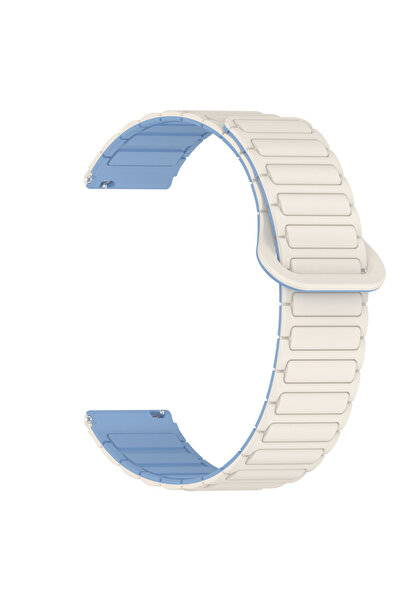 Lumaudio Λουράκια σιλικόνης 22 χιλιοστών για έξυπνα ρολόγια με μαγνητικό κούμ...