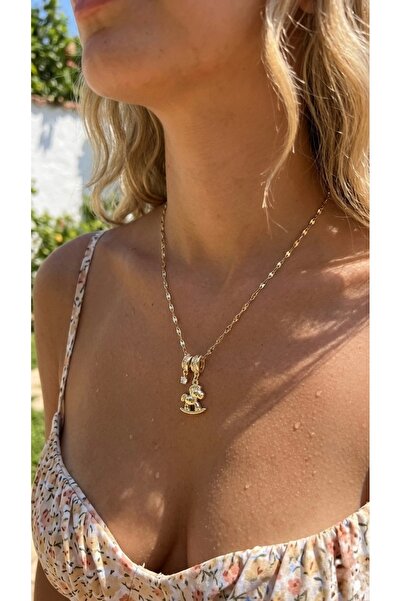 İNN JEWELLERY Steel Necklace, Anti-Tarnish, Anti-Allergic, with Vip Figure (2...