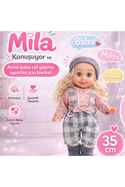 Toyska Mila Ağlayan ve Emzikli Bebek (35 cm)