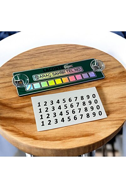 MTİ Creatiwe Lakoste Hologram Printed Car Phone Number Plate with Suction Cup...