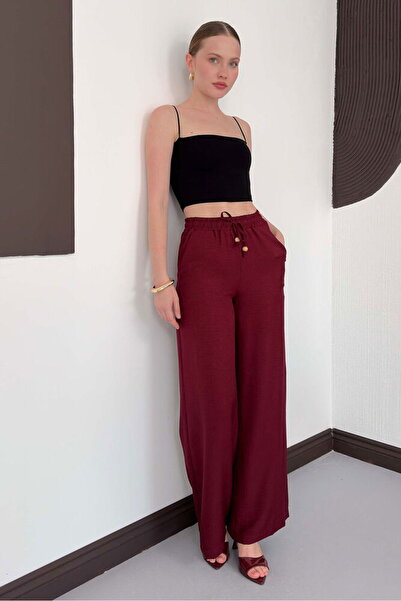 Lady Pixie Λινό παντελόνι με δέσιμο