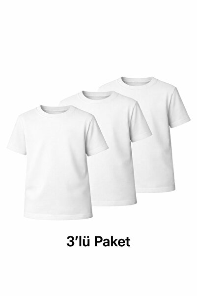 Parti Selesi تي شيرت للأطفال بأكمام قصيرة من UNISEX مكون من 3 قطع