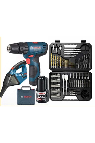 Bosch Gsr 120 Li 2 Ah TEK Akülü Vidalama + Gas 12 Şarjlı Araç Süpürgesi + 103...