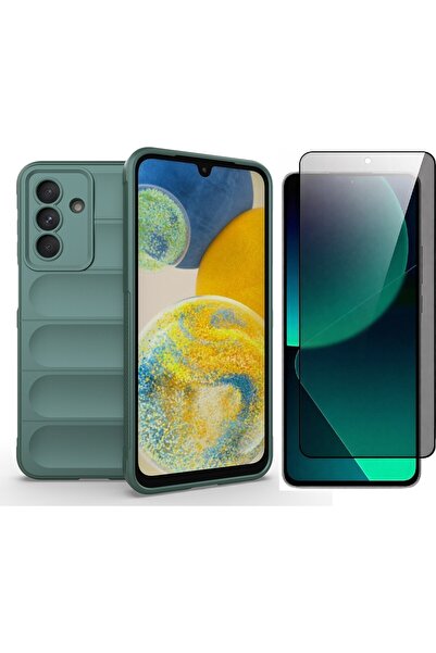 Galaxy A56 Kılıf Esnek Tpu Oyuklu Arka Yüzey Zore Etnik Silikon Kapak +Hayalet Ekran Koruyucu
