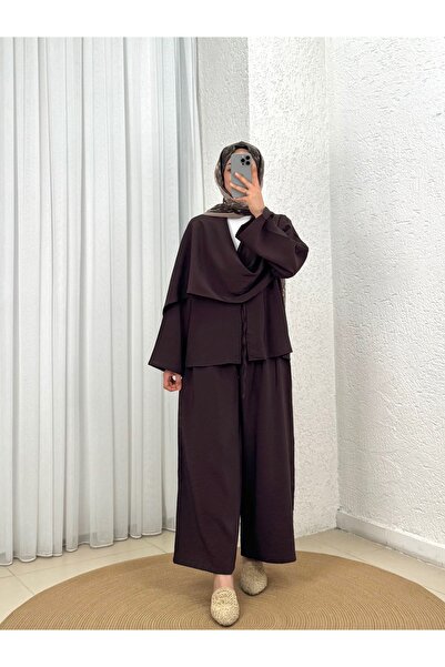 BENAHOLL Σετ Μοντάλ με Σακάκι και Παντελόνι Cıvıl-ΜΦ258 Καφέ