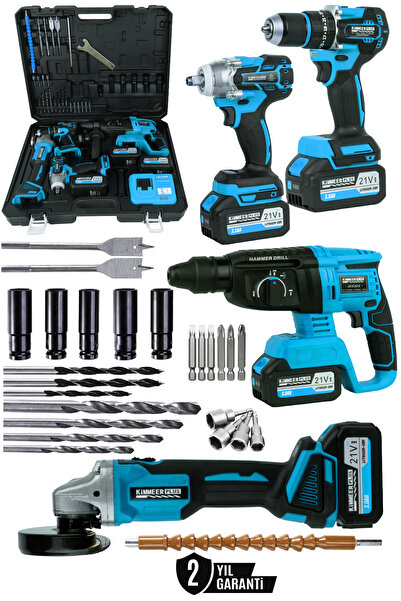 LUNAX KİMMEER PLUS 4’lü Set Hilti + Taşlama + Somun Sıkma + Darbeli Vidalama ...