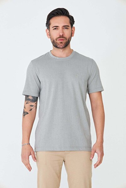 White Stone Ανδρικό βασικό μπλουζάκι με μικροσχέδια σχέδια σε πράσινο χρώμα