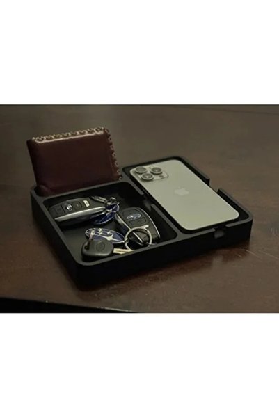 Memania Co Phone, Wallet, and Key Desktop Organizer – Stylish and Practical Organizer Tray