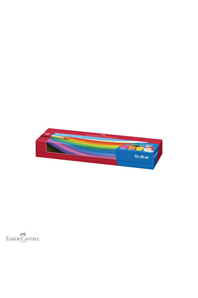Faber Castell Set of 12 Faber-Castell gouache paints, 20 ml, vibrant and opaq...