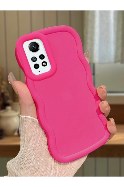 ucuc Redmi Note 12 Pro 4G Uyumlu fuşya Silikon Kılıf Kamera Korumalı Darbe Em...