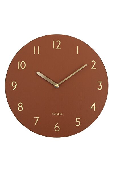 OEM Δημιουργικό Φωτεινό Αθόρυβο Ρολόι Τοίχου, δερμάτινο/μεταλλικό, καφέ/χρυσό...