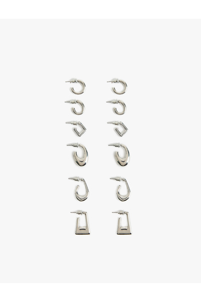 Koton Set of 6 Geometric Hoop Earrings