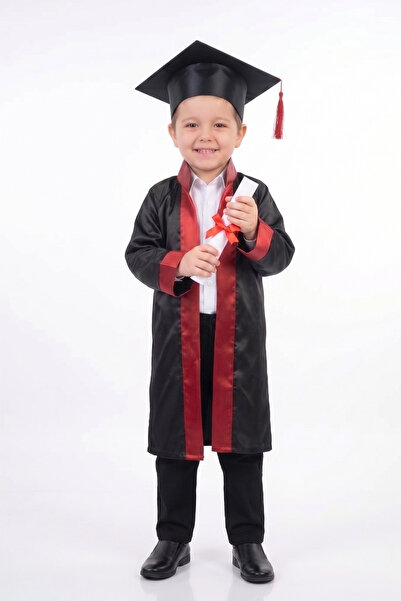 FATELLA Παιδικό Σετ Κοστούμι και Καπέλο Αποφοίτησης Νηπιαγωγείου σε Μαύρο με ...