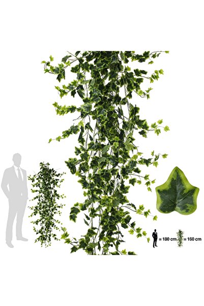 Roberto Rossi Iedera artificiala H160cm cu frunze verde cu galben pentru exte...
