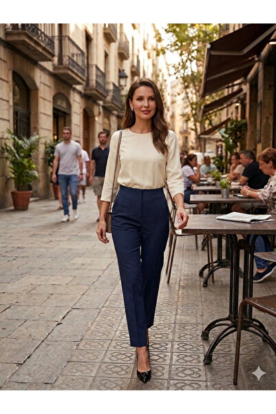 MODELİSA KADIN ÖN ARKA PENSLİ LİKRALI PANTOLON