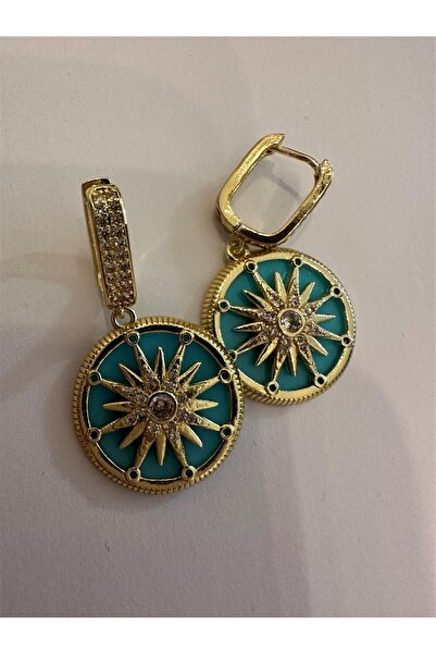 MU&ME BOUTİQUE Earrings with Sun Zircon Stone