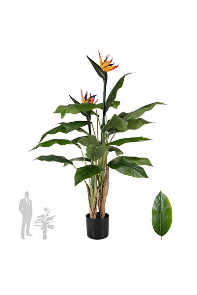Roberto Rossi Planta artificiala H120cm Strelitzia reginae cu 20 frunze si 2 ...