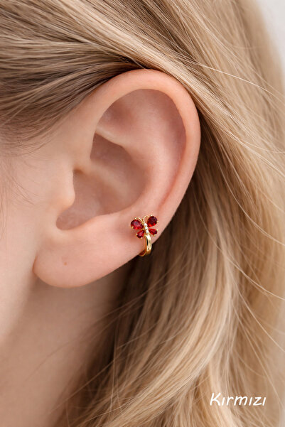Sacce Scarves&Accessories Kelebekli Figürlü Halka Piercing 10 mm – Zirkon Taş...