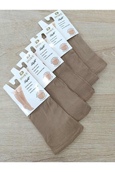 Dore Çorap DORE DİZALTI ΜΗ ΕΛΑΣΤΙΚΕΣ ΚΑΛΤΣΕΣ 6 ΖΕΥΓΩΝ ΣΕ ΧΡΩΜΑ 86 VISON