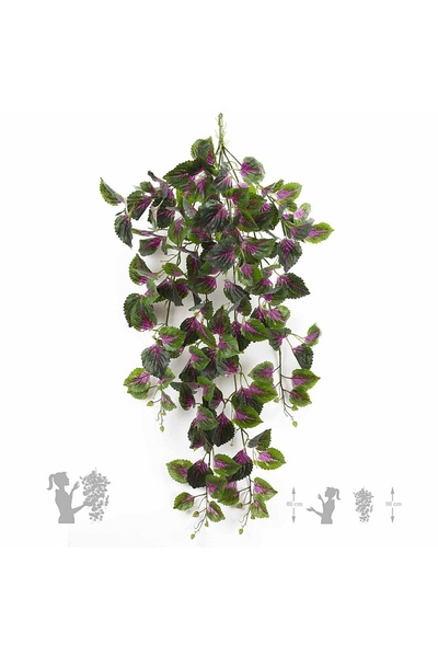 Roberto Rossi Ghirlanda artificiala begonia 90 cm verde - mov lila cu protect...