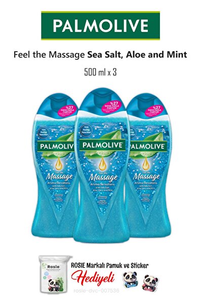 Palmolive 3'lü Sea Salt, Aloe Vera and Mint Duş Jeli 500 ml ve ROSIE