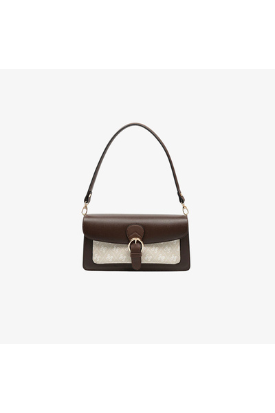 Silver Polo Women / Girls Sp1279-M105 Shoulder Bag Brown-M178 Stone-Brown