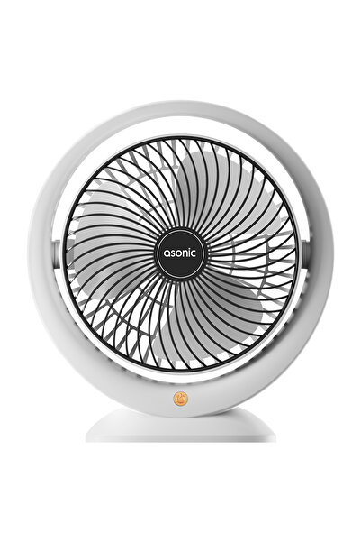 Asonic AFN25 Beyaz/Siyah Type-C Masaüstü Usb Fan
