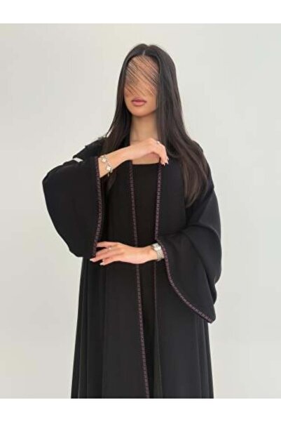 aljmal alraqi abaya عباية سلطانه بقماش انترنت كويتي بتطريز ناعم موف