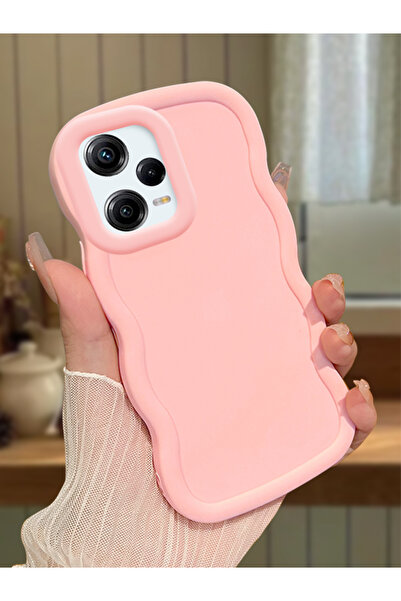 ucuc Redmi Note 12 Pro 5G Uyumlu Pembe Silikon Kılıf Kamera Korumalı Darbe Em...