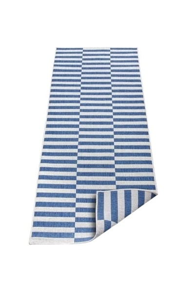 OEM Gala Lm κουρτίνα, υφασμάτινη, λευκό/μπλε, 80 x 250 εκ.