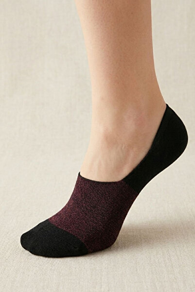 LYKOS 1 ζευγάρι ανδρικές βαμβακερές κάλτσες μπαλαρίνας σε μαύρο και μπορντό μ...