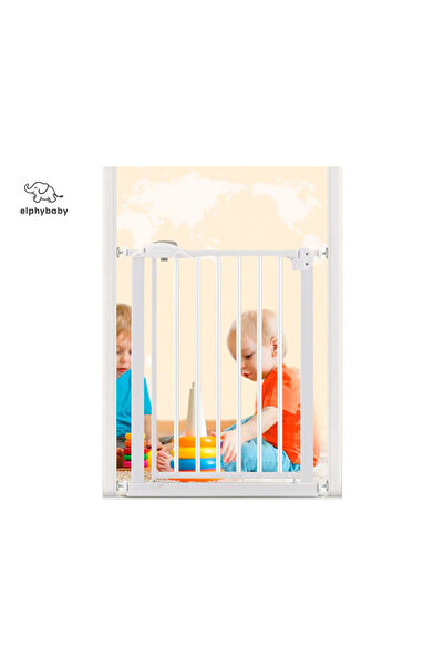 elphybaby بوابة أطفال آمنة ذات إغلاق تلقائي، بوابة أطفال عريضة جدًا 81X76 سم