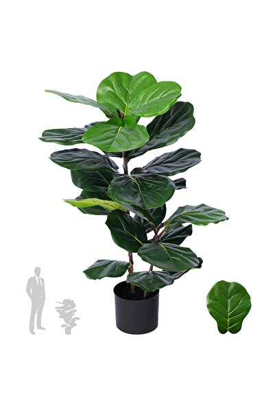 Roberto Rossi Copac artificial H90cm Ficus lyrata cu 23 frunze