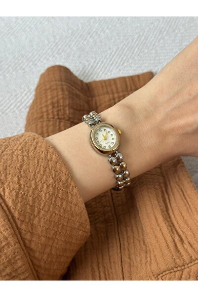 MERW Jolly Model Gold Silver White Metal Cord Women Wrist Watch