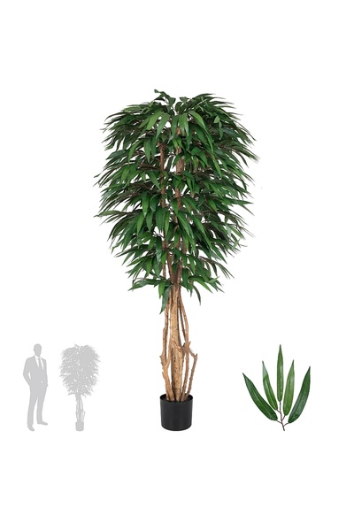 Roberto Rossi Copac artificial H180cm Ficus longifolia cu 756 frunze